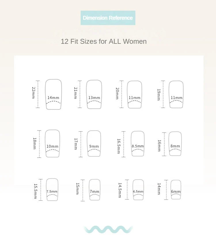 [Charm Blue]  Long/Squoval press on nails  24pcs/set