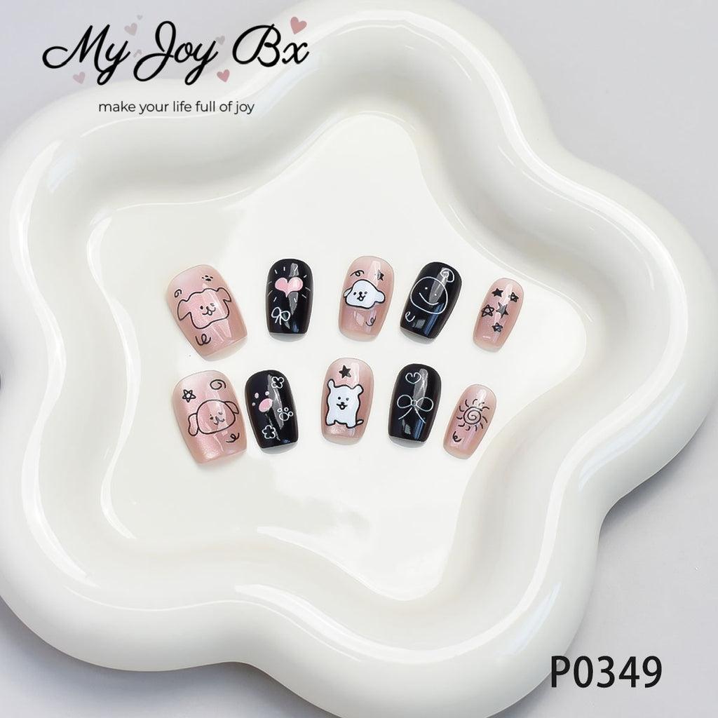 [Cute Pig]   Short/Squoval  press on nails   10pcs/set