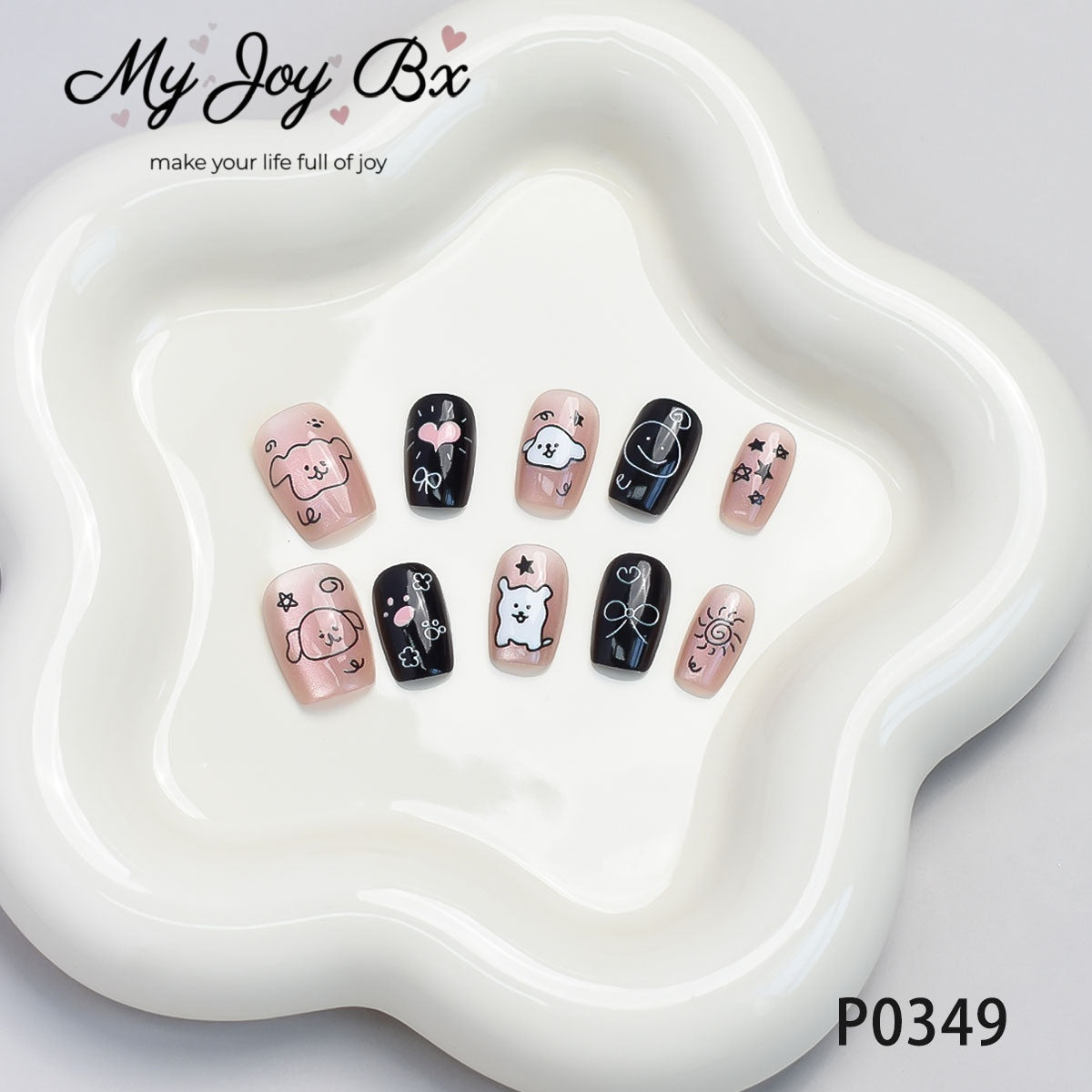 [Cute Pig]   Short/Squoval  press on nails   10pcs/set