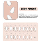 [Moderm Pink]   Short/Almond press on nails  24pcs/set